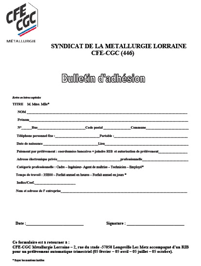 -Bulletin adhésion