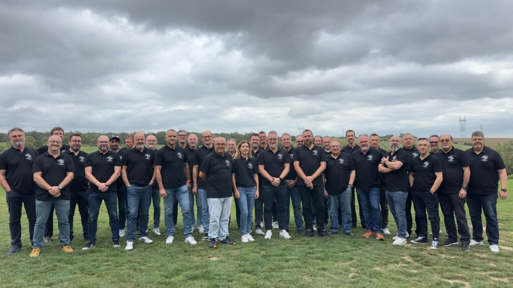 Photo de groupe du conseil syndical et des délégués syndicaux réunis à Faulquemont